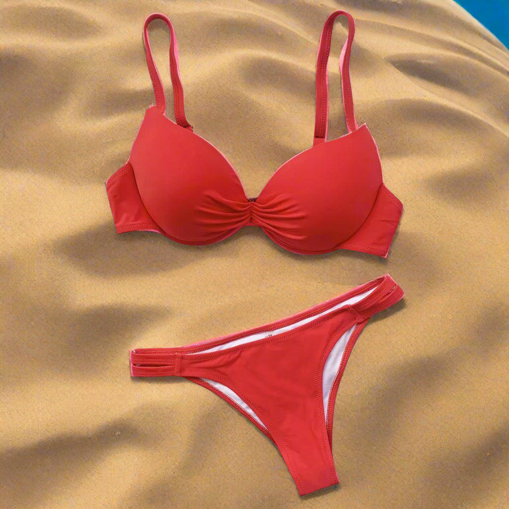 Chic Underwired Bikini Set with Brazilian Cut Bottom - Just The Fly Way