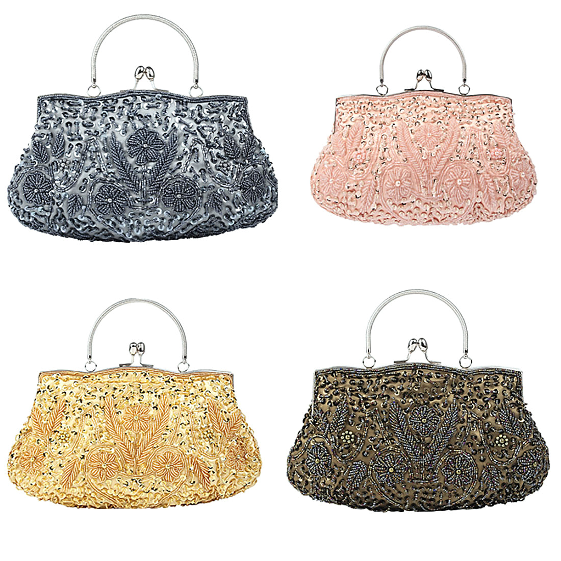 Evening Party Clutch Bag Small Totes Mini Wallets Women's Handbag Exquisite Ladies Beaded Embroidered Wedding Party Handbag - Just The Fly Way