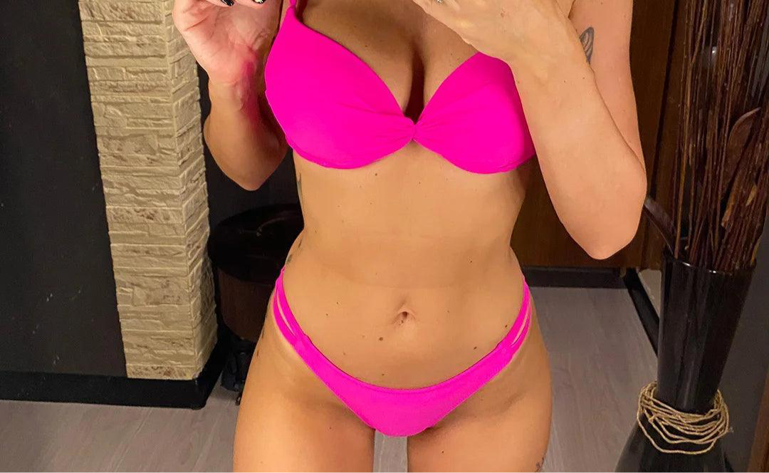 Chic Underwired Bikini Set with Brazilian Cut Bottom - Just The Fly Way