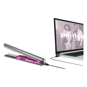 USB Rechargeable Wireless Hair Straightener Curling Iron Styling Tool Tourmaline Ceramic Dry & Wet Use Hair Styler - Just The Fly Way