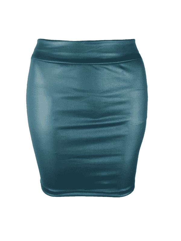 Upgrade Your Style with Our High Waist Faux Leather Mini Skirt - Just The Fly Way