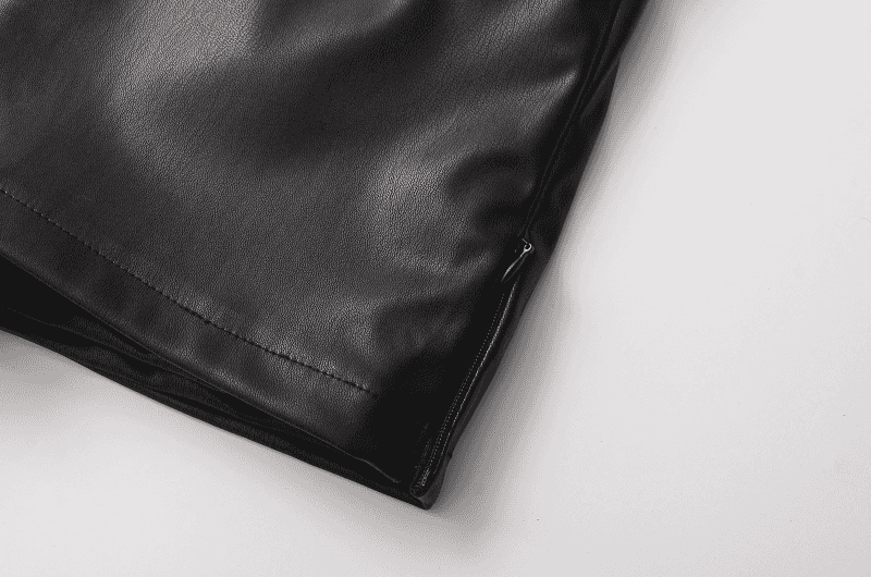 Be Bold in This Low Rise Black Mini Faux Leather Skort - Just The Fly Way