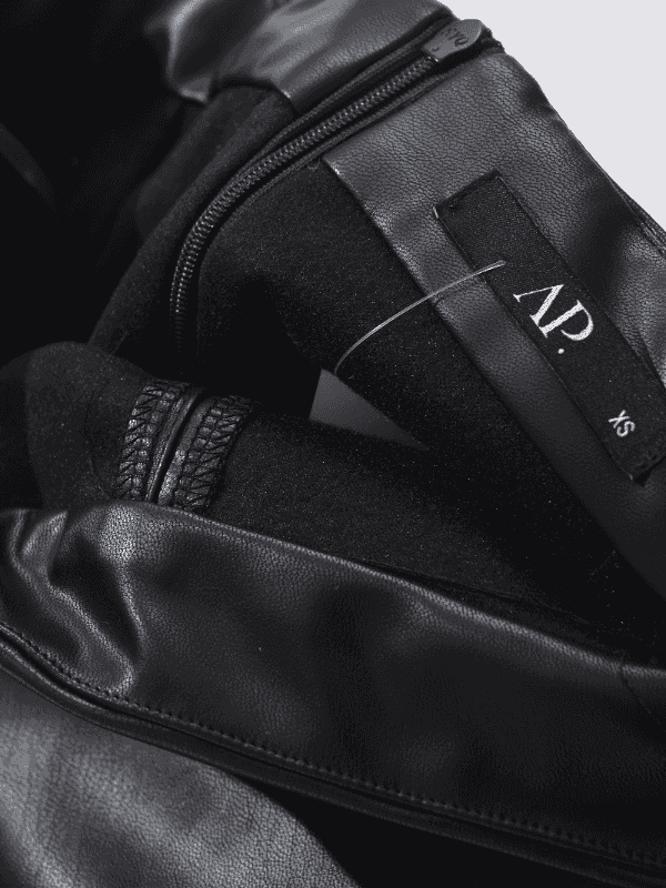 Be Bold in This Low Rise Black Mini Faux Leather Skort - Just The Fly Way