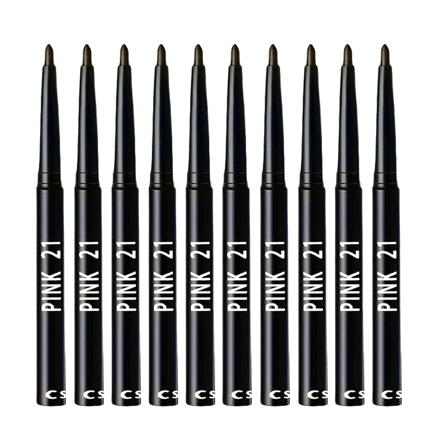 Fashionable, Bold and Beautiful Dress10Pcs Long-Lasting Black Eyeliner Pencils -Waterproof, Sweatproof and Smudge-Proof with Easy Twist Eyeliner Pencils