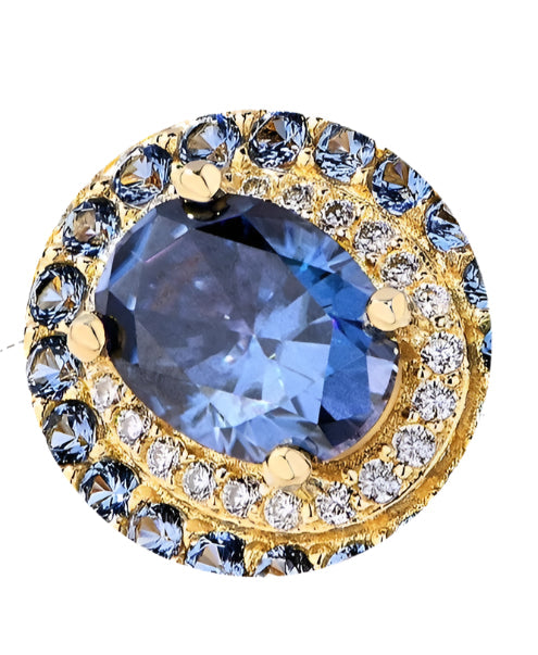 Certified Oval Cut S925 Sterling Silver 1CT Blue Moissanite Ring - Just The Fly Way