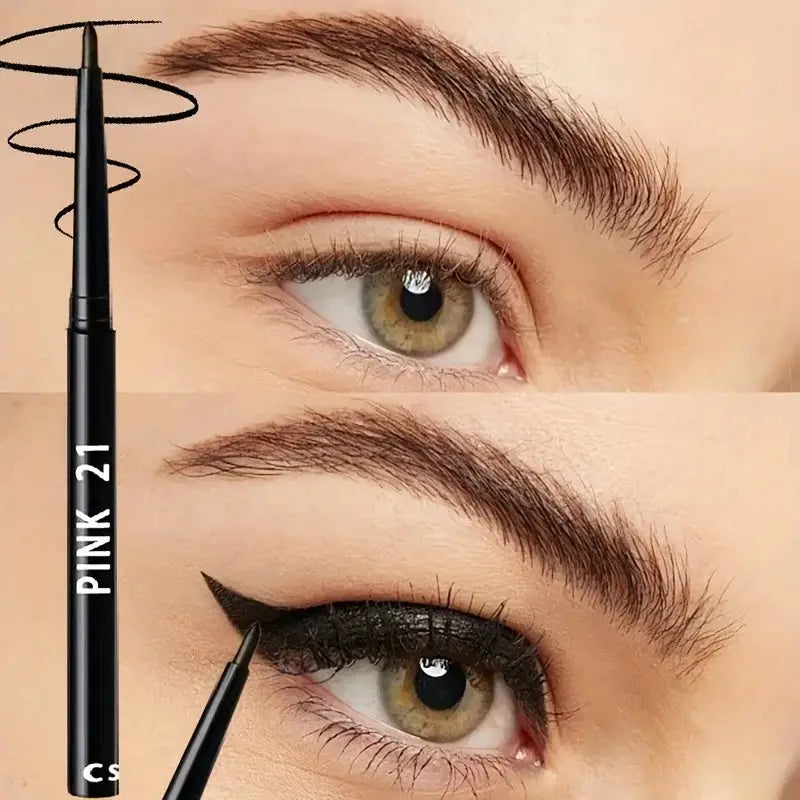 10Pcs Long-Lasting Black Eyeliner Pencils -Waterproof, Sweatproof and Smudge-Proof with Easy Twist Eyeliner Pencils - Just The Fly Way
