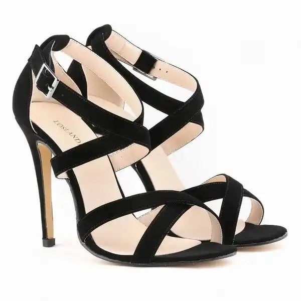 New Sexy Women Sandals Fashion Open Toe Ankle Straps High Heels Summer 11cm Thin Heel Party Dress Shoes Plus Size