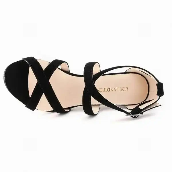New Sexy Women Sandals Fashion Open Toe Ankle Straps High Heels Summer 11cm Thin Heel Party Dress Shoes Plus Size