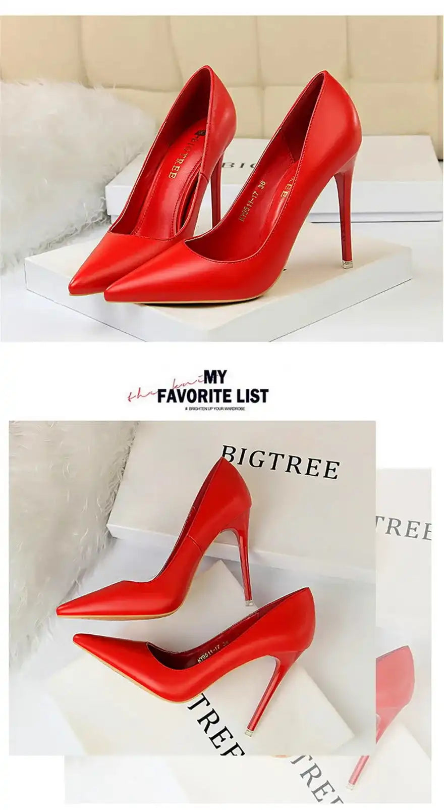 Fashion Women's Pointed Toe Pumps Soft Leather High Heels Slip-On Candy Colored 7.5/10.5cm Shoes