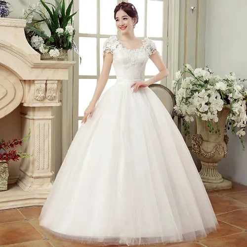 YC-X01#Lace Up Wedding Dress Prom Ball Gown Wholesale Cheap Dresses Bride Married Pregnant Wholesale Party Customize Large size