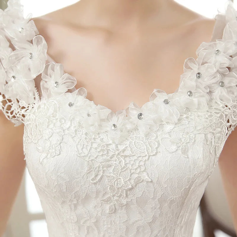 YC-X01#Lace Up Wedding Dress Prom Ball Gown Wholesale Cheap Dresses Bride Married Pregnant Wholesale Party Customize Large size