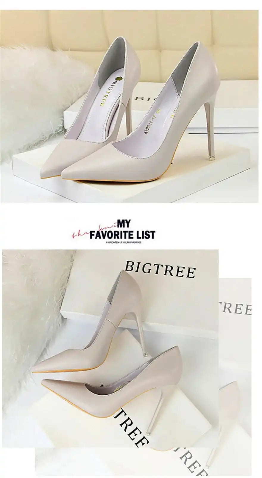Fashion Women's Pointed Toe Pumps Soft Leather High Heels Slip-On Candy Colored 7.5/10.5cm Shoes