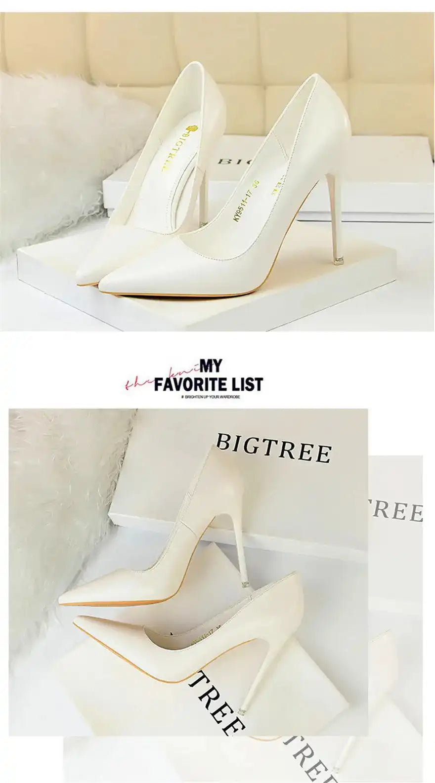 Fashion Women's Pointed Toe Pumps Soft Leather High Heels Slip-On Candy Colored 7.5/10.5cm Shoes