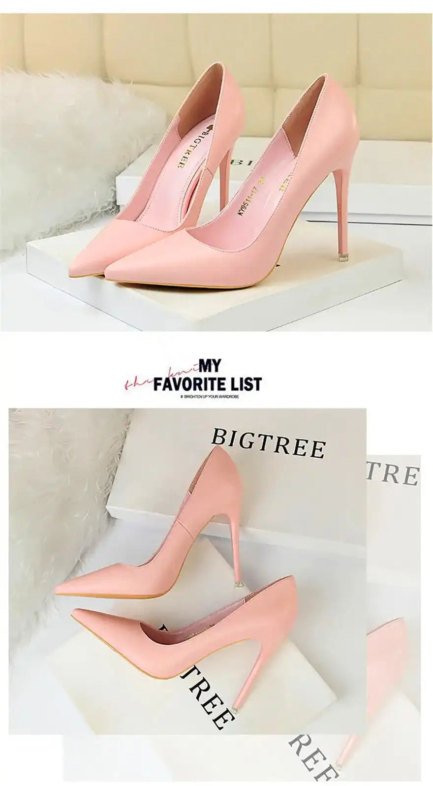 Fashion Women's Pointed Toe Pumps Soft Leather High Heels Slip-On Candy Colored 7.5/10.5cm Shoes