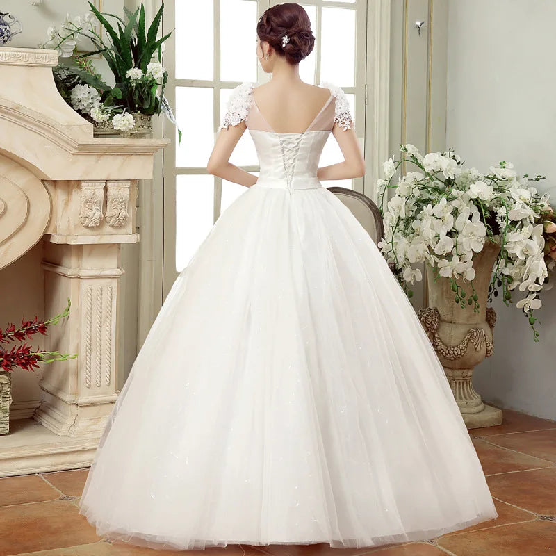 YC-X01#Lace Up Wedding Dress Prom Ball Gown Wholesale Cheap Dresses Bride Married Pregnant Wholesale Party Customize Large size