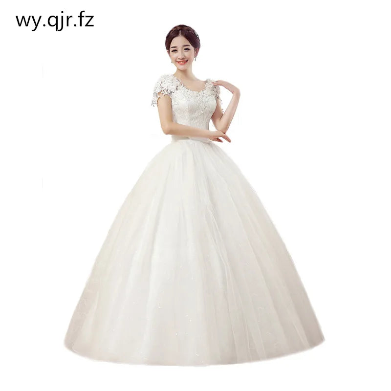 YC-X01#Lace Up Wedding Dress Prom Ball Gown Wholesale Cheap Dresses Bride Married Pregnant Wholesale Party Customize Large size