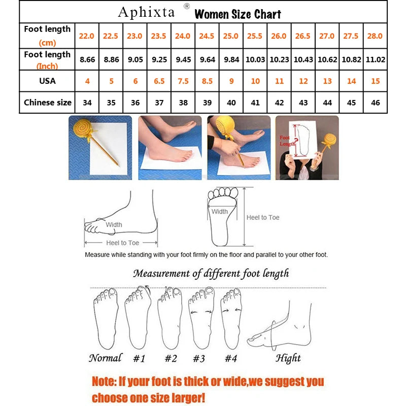 Women's Patent Leather 10cm Square Heel Shoes by Aphixta - Extended Sizes 31-50