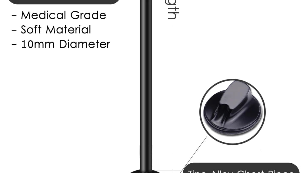 Fashionable, Bold and Beautiful DressAll Black Medical Cardiology Doctor Estetoscopio Professional Medical Heart Stethoscope Nurse Student Medical Equipment Device