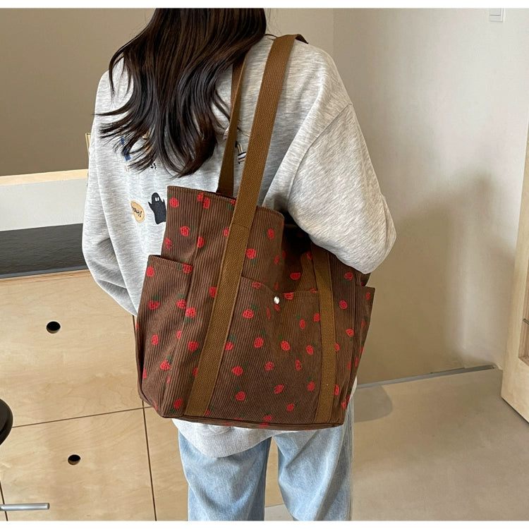 Strawberry Summer Little Fresh Canvas Easiest for Match Shoulder Bag - Just The Fly Way