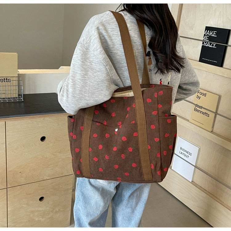 Strawberry Summer Little Fresh Canvas Easiest for Match Shoulder Bag - Just The Fly Way