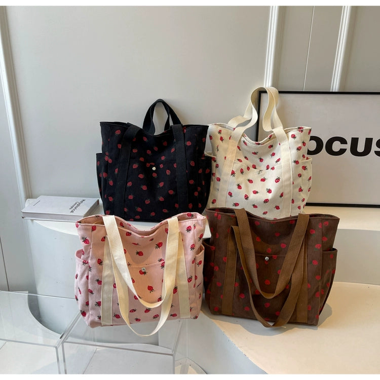 Strawberry Summer Little Fresh Canvas Easiest for Match Shoulder Bag - Just The Fly Way