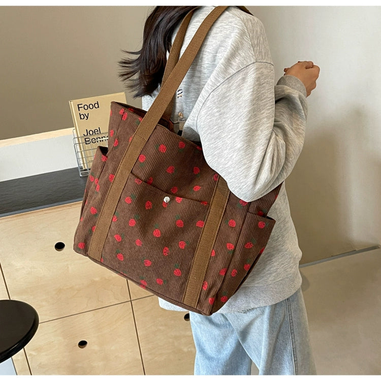 Strawberry Summer Little Fresh Canvas Easiest for Match Shoulder Bag - Just The Fly Way