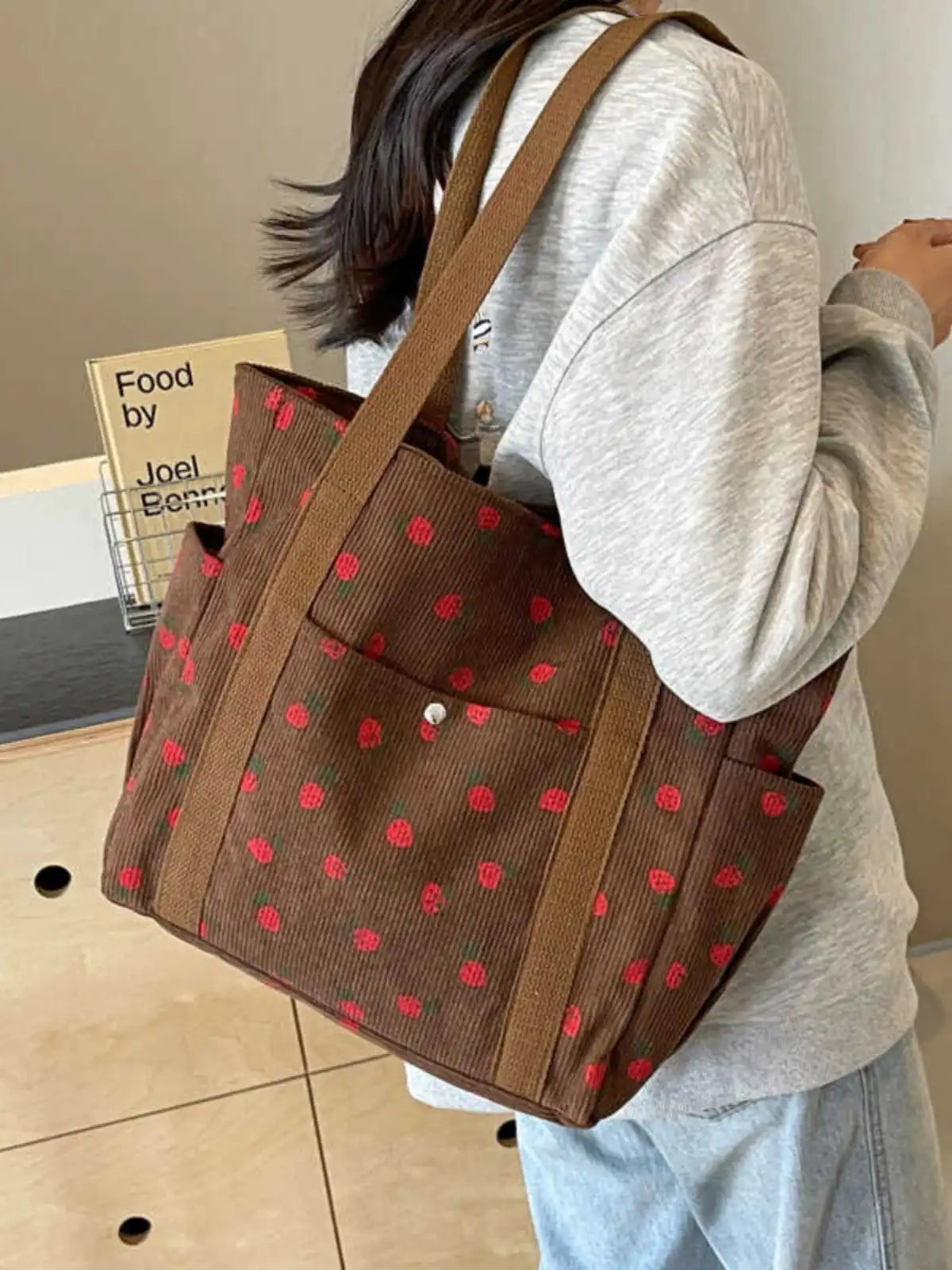 Strawberry Summer Little Fresh Canvas Easiest for Match Shoulder Bag - Just The Fly Way