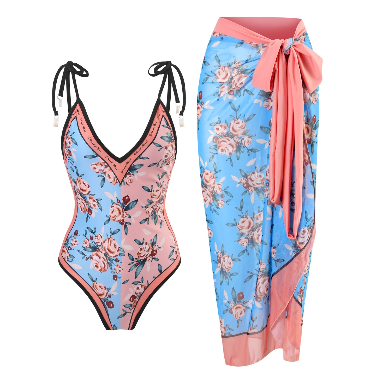 Fashion Self-Tie Dress Chiffon Niche Style One-Piece Swimsuit - Just The Fly Way