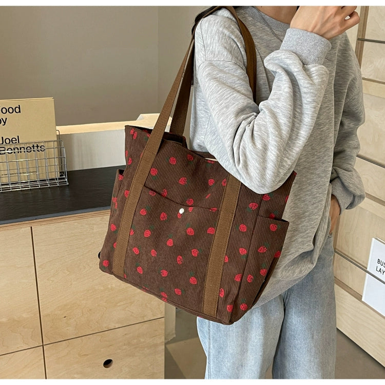 Strawberry Summer Little Fresh Canvas Easiest for Match Shoulder Bag - Just The Fly Way