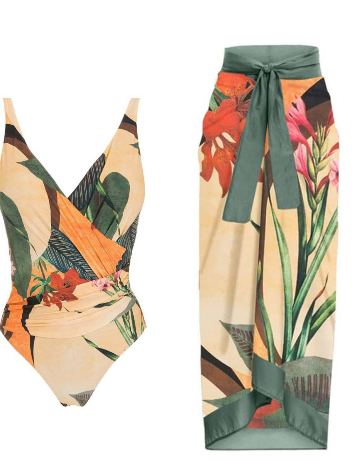 Fashion Self-Tie Dress Chiffon Niche Style One-Piece Swimsuit - Just The Fly Way