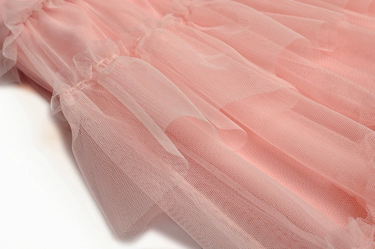 Backless Gauzy Formal Swing Dress Cake Summer Suspender Skirt