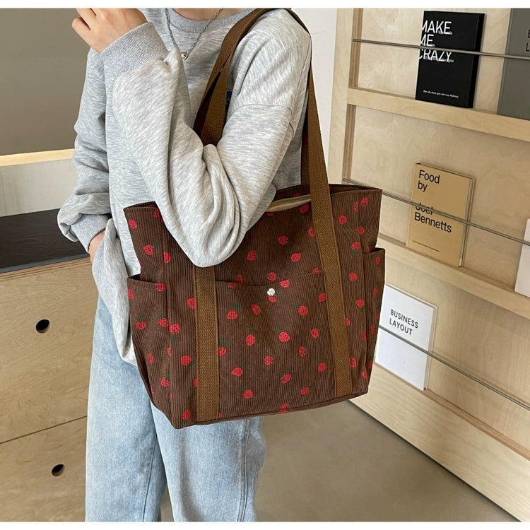 Strawberry Summer Little Fresh Canvas Easiest for Match Shoulder Bag - Just The Fly Way