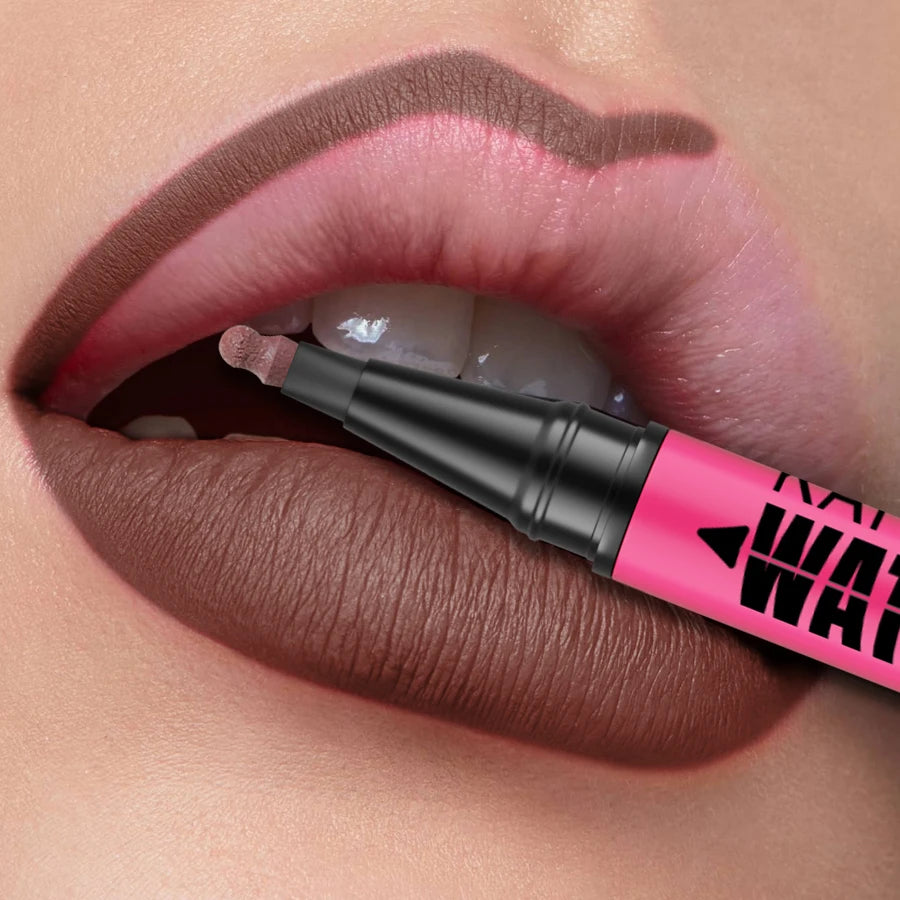 Fashionable, Bold and Beautiful Dress1PC Liquid Matte12-Color Lipliner Pencil Waterproof Plumping Stain Lipstick Natural Lip Liner Outline Lips Contour Makeup