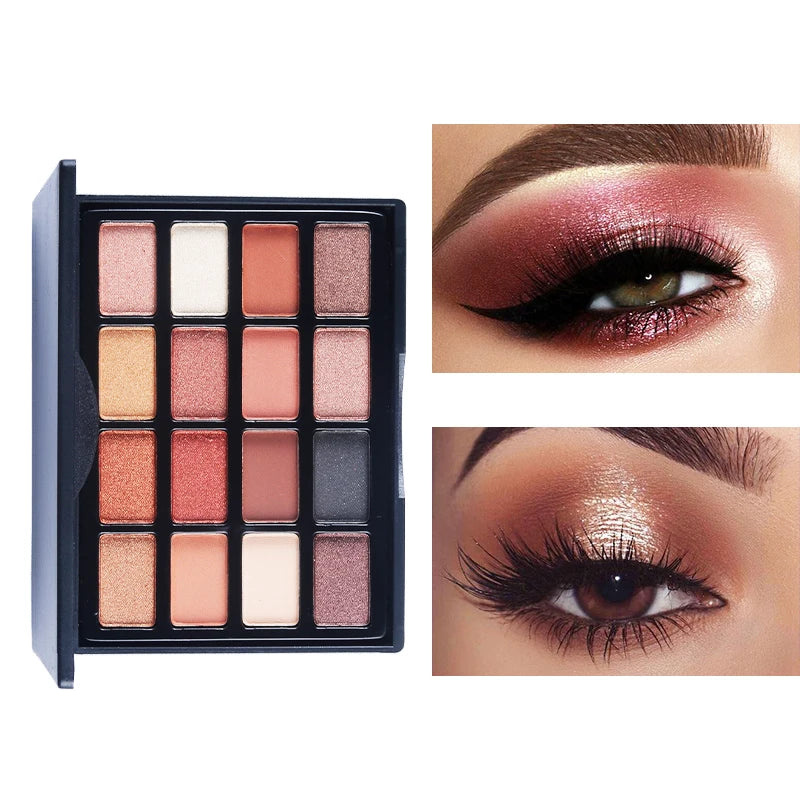 Fashionable, Bold and Beautiful DressPOPFEEL Color Makeup Cosmetic Gift Set - Eyeshadow, Foundation, and Makeup Brushes with Storage Box - Complete Makeup Collection