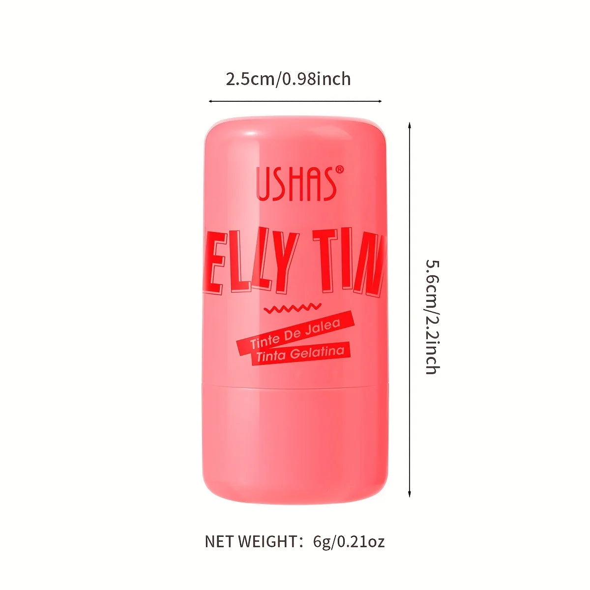 Fashionable, Bold and Beautiful Dress4 Colors Jelly Blush Stick Lip Balm Eyeshadow 3-in-1 Multi-Use Matte Blush Moisturize Brighten Lip Gloss