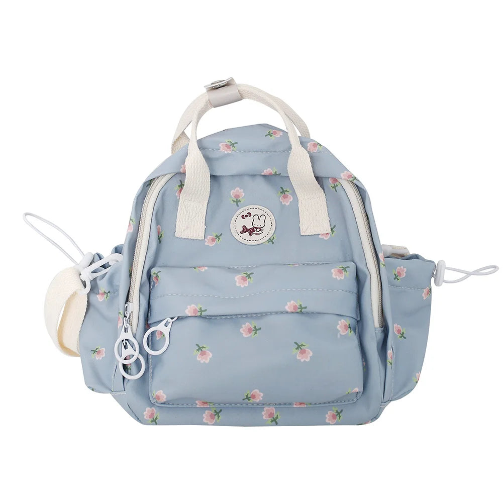 Casual Floral Prints Women Backpack Girls Bookbags Large Capacity Students School Bags Travel Backpack Mochilas with Pendants - Just The Fly Way