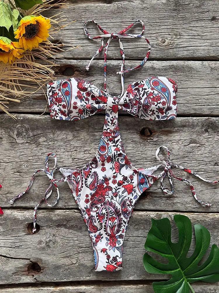 Bikini Set: Women's Floral Print, Brazilian, Swimsuit. Perfect For The Beach! - Just The Fly Way
