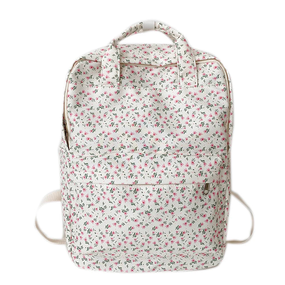 Casual Floral Prints Women Backpack Girls Bookbags Large Capacity Students School Bags Travel Backpack Mochilas with Pendants - Just The Fly Way