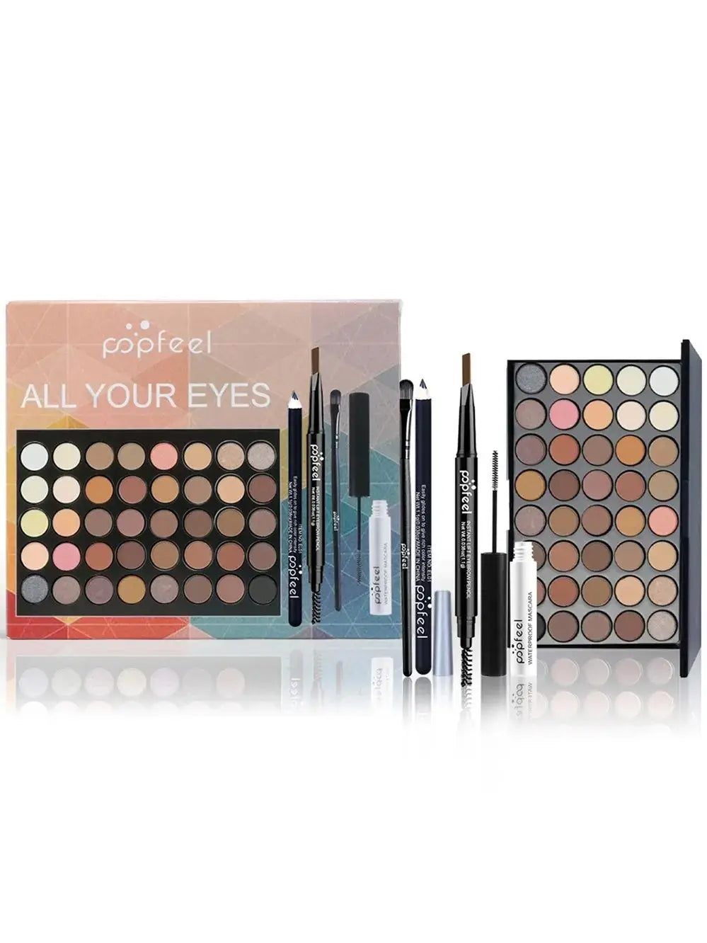 Fashionable, Bold and Beautiful DressPOPFEEL Eye Makeup Set, Eyeshadow Palette, Eyeliner, Mascara, Eyebrow Pencil, Makeup Tool Set Box, Gifts For Women
