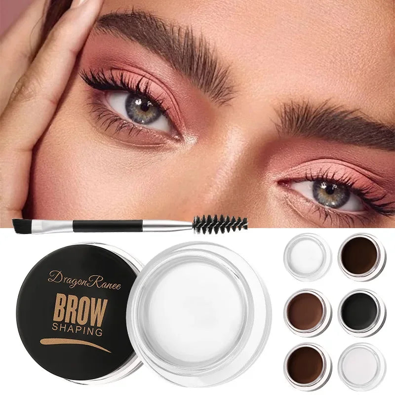Fashionable, Bold and Beautiful Dress6 Color Wild Eyebrow Styling Cream Eyebrow Shaping Gel Soap Wax Clear Eyebrow Cream Tint Brow Lift With Brush