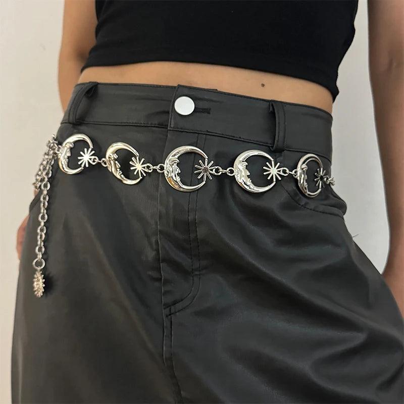 Metal Vintage High Waist Chain Belt for Women - Just The Fly Way