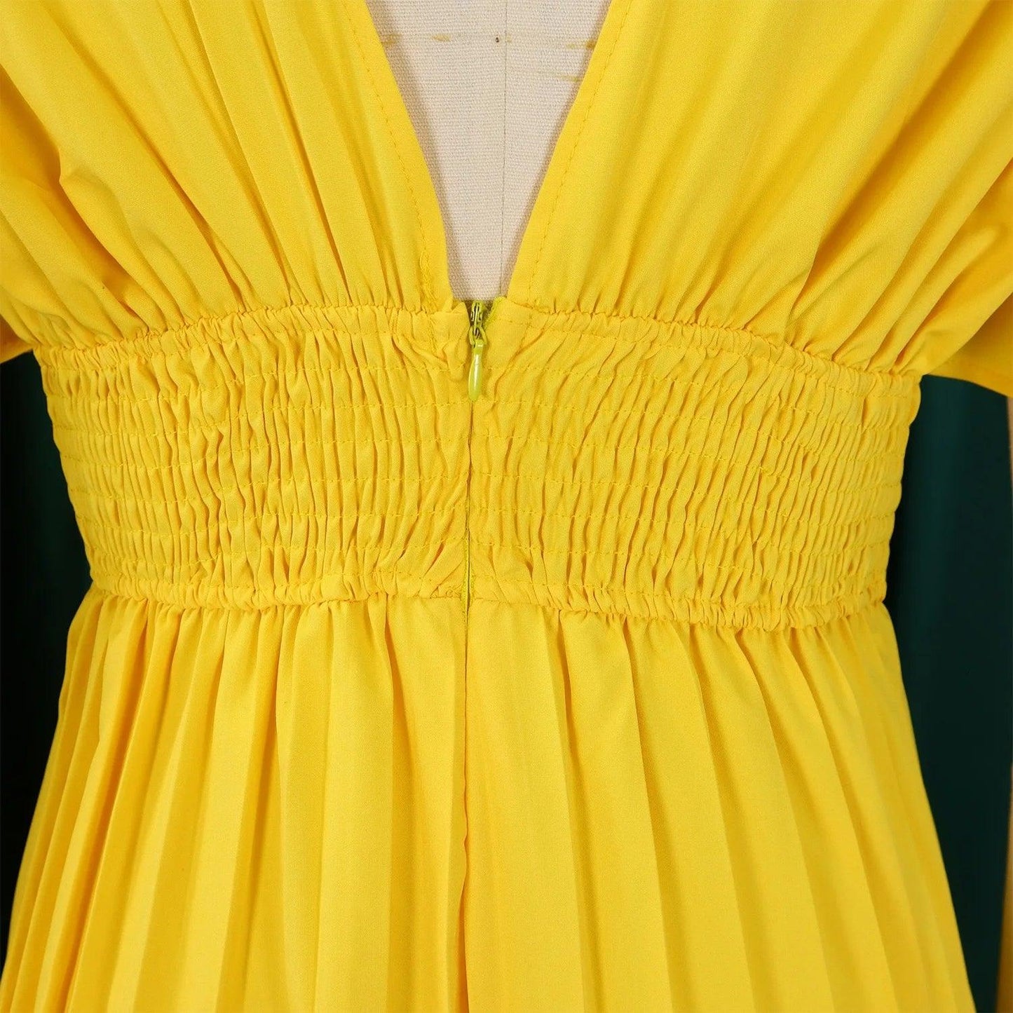 Elegant V-neck Solid Color Fashion Pleated Wide leg Jumpsuit, Pants Romper - Just The Fly Way