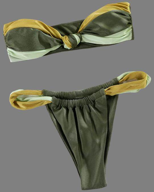 Bandeau Bikini Set Swimsuit For Women Bathing Suits - Just The Fly Way