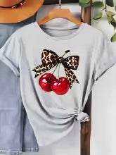Add a Splash of Fun to Your Wardrobe with This Playful T-Shirt Featuring a Charming Cherry Print and a Sweet Southern Couture Bow - Just The Fly Way
