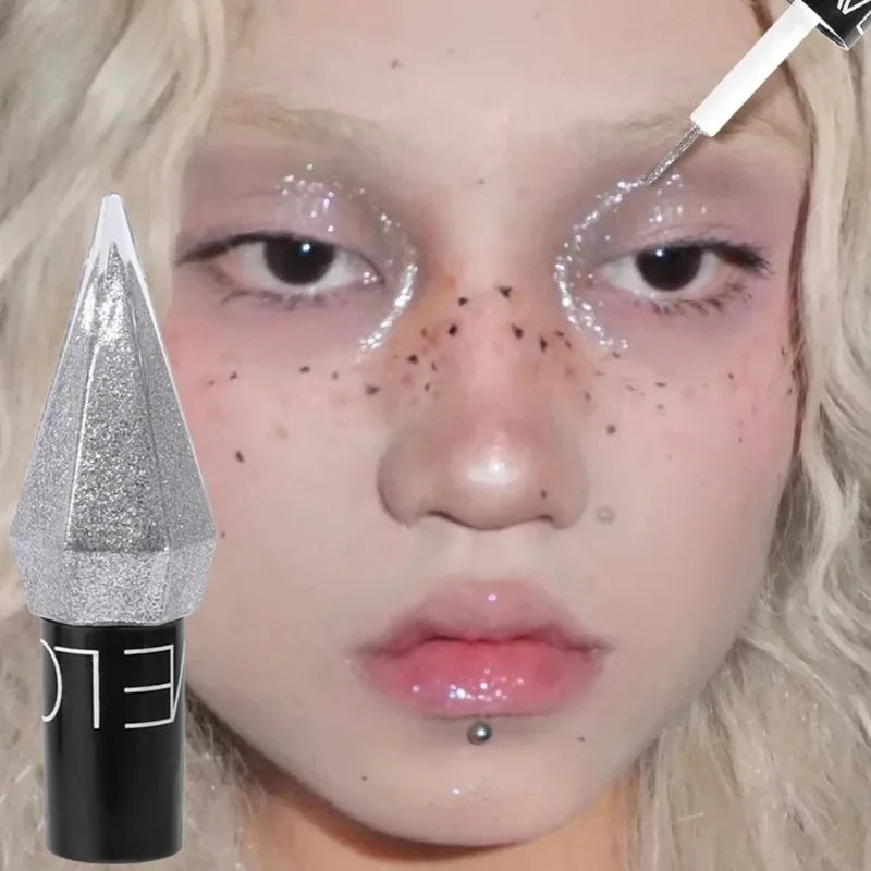 Fashionable, Bold and Beautiful DressDiamond Shiny Eye Liners Eyeshadow Waterproof Silver Rose Gold Color Glitter Sequins Eyeliner Eye Shadow Makeup Beauty Cosmetics