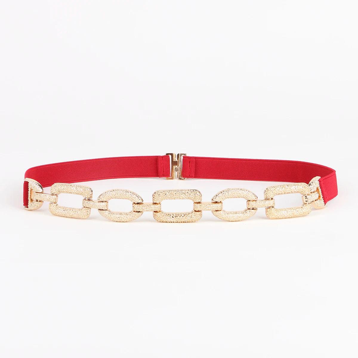 Elastic Link Chain, Splice Buckle, Waist Belt, Sparkle Accessories - Just The Fly Way