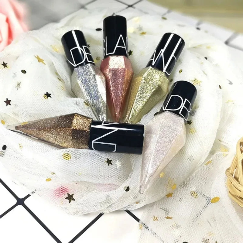Fashionable, Bold and Beautiful DressDiamond Shiny Eye Liners Eyeshadow Waterproof Silver Rose Gold Color Glitter Sequins Eyeliner Eye Shadow Makeup Beauty Cosmetics