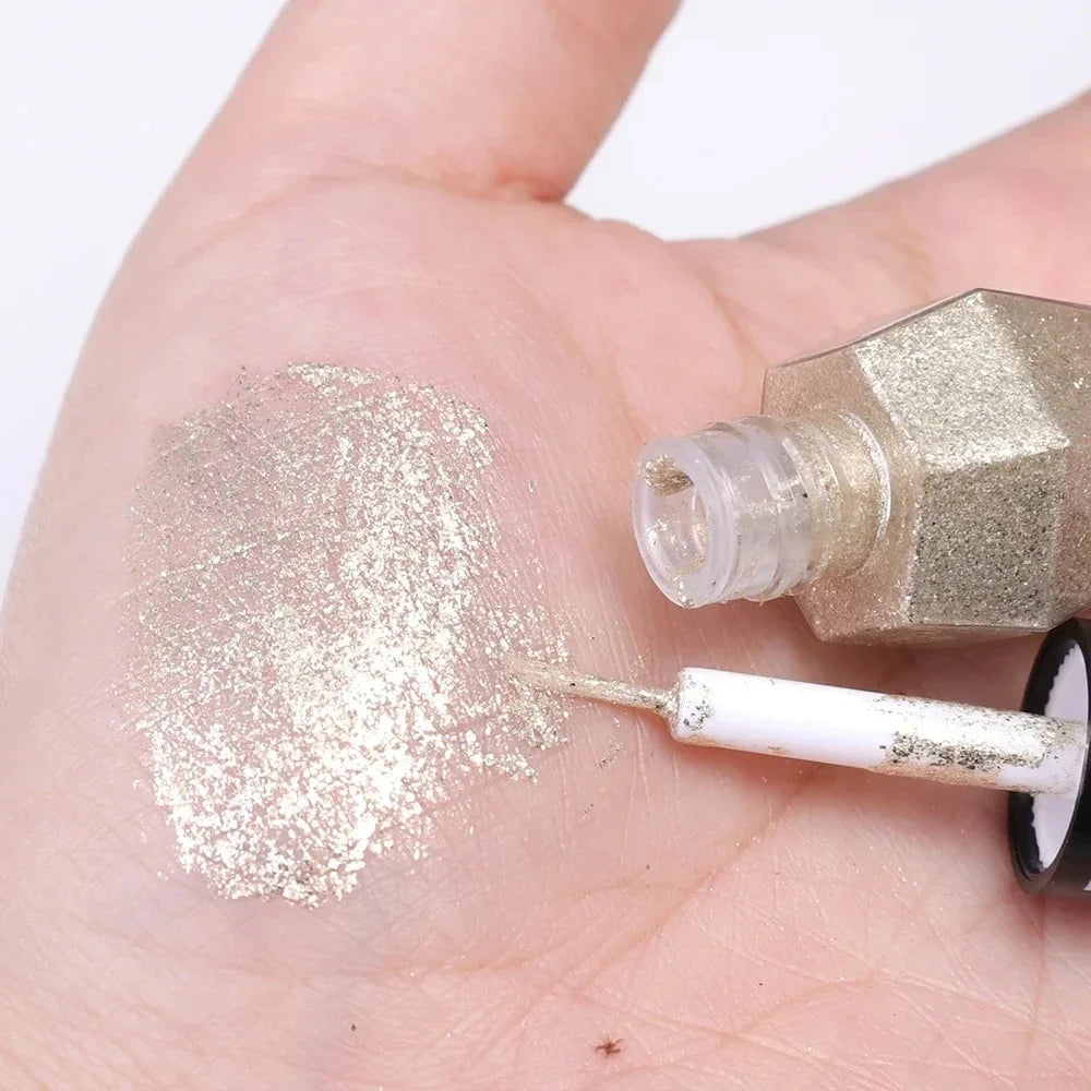 Fashionable, Bold and Beautiful DressDiamond Shiny Eye Liners Eyeshadow Waterproof Silver Rose Gold Color Glitter Sequins Eyeliner Eye Shadow Makeup Beauty Cosmetics
