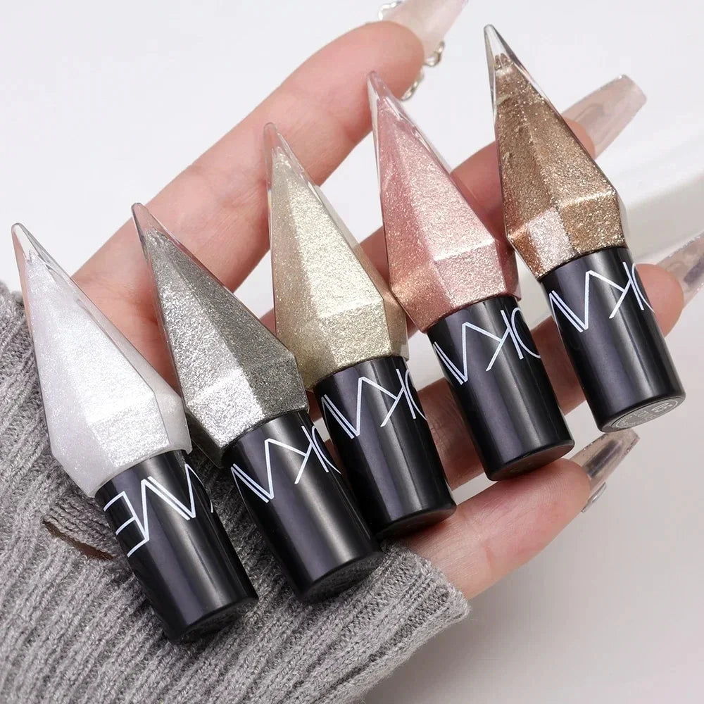 Fashionable, Bold and Beautiful DressDiamond Shiny Eye Liners Eyeshadow Waterproof Silver Rose Gold Color Glitter Sequins Eyeliner Eye Shadow Makeup Beauty Cosmetics