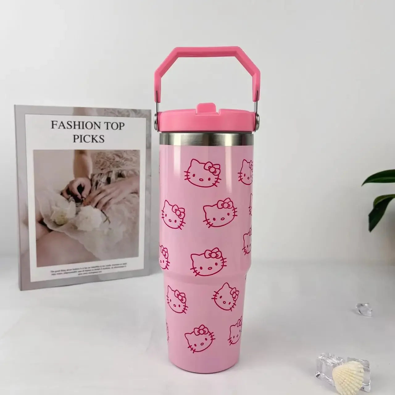 Charming, practical, and oh-so-cute: Discover hydration made fun with the 30oz Hello Kitty stainless steel mug—perfect for every adventure